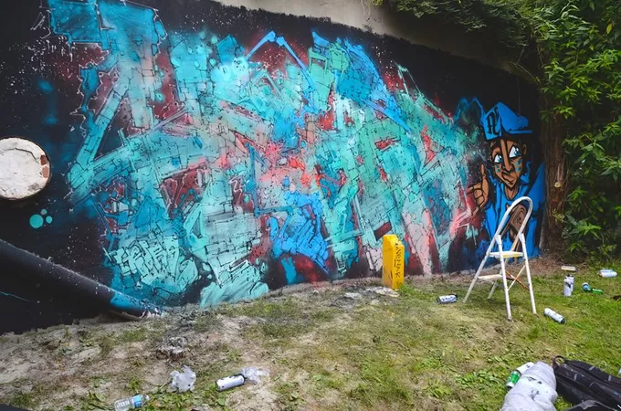 Ce weekend, avec Can'Art, le Collectif Renart se refait une grosse session graff le long du canal