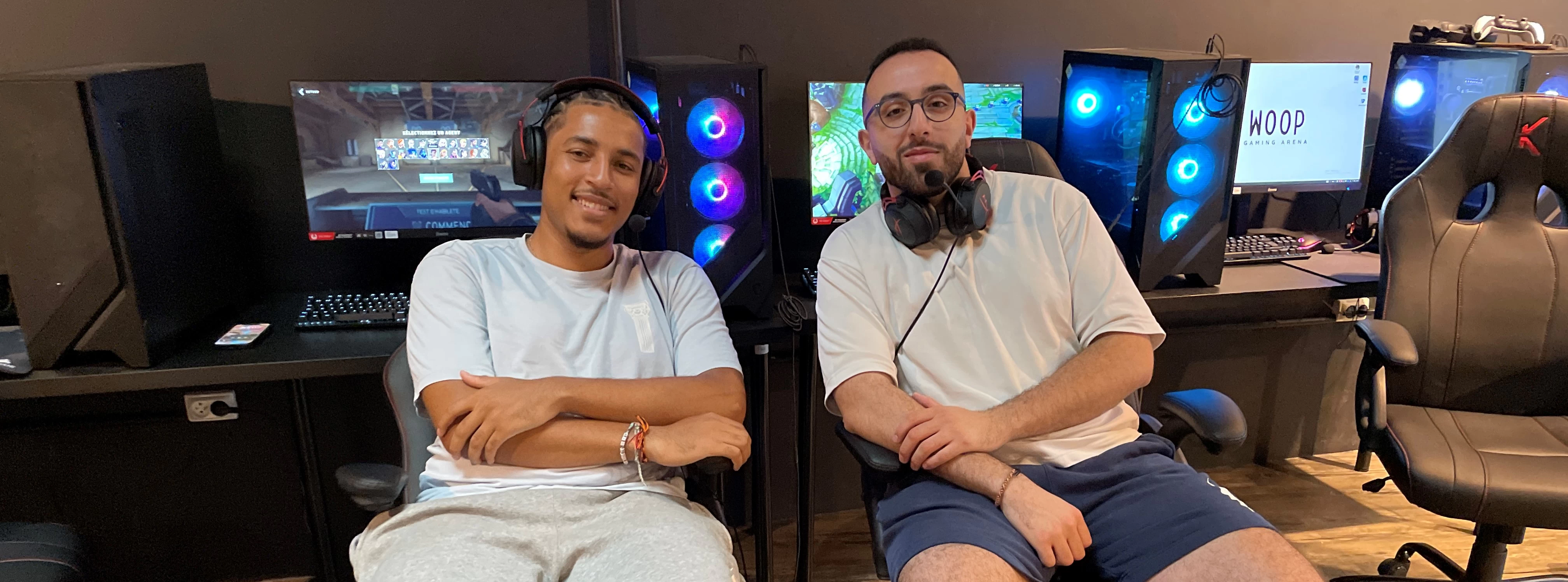 William et Zakaria, les co-fondateurs du Woop Gaming Arena.