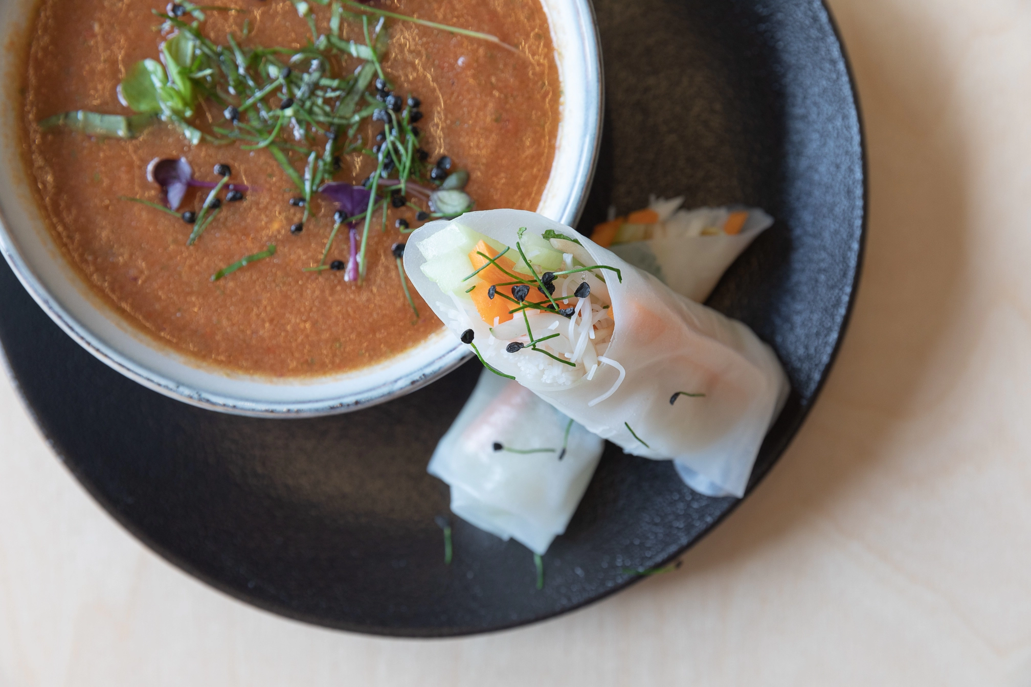 Les plats sont de saison et cuisinés avec des produits locaux. ©Arkose