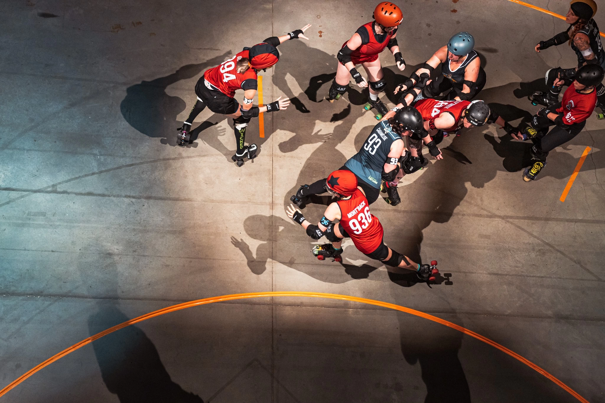 Une séance de roller derby. @Jo Le Temps Est Bon