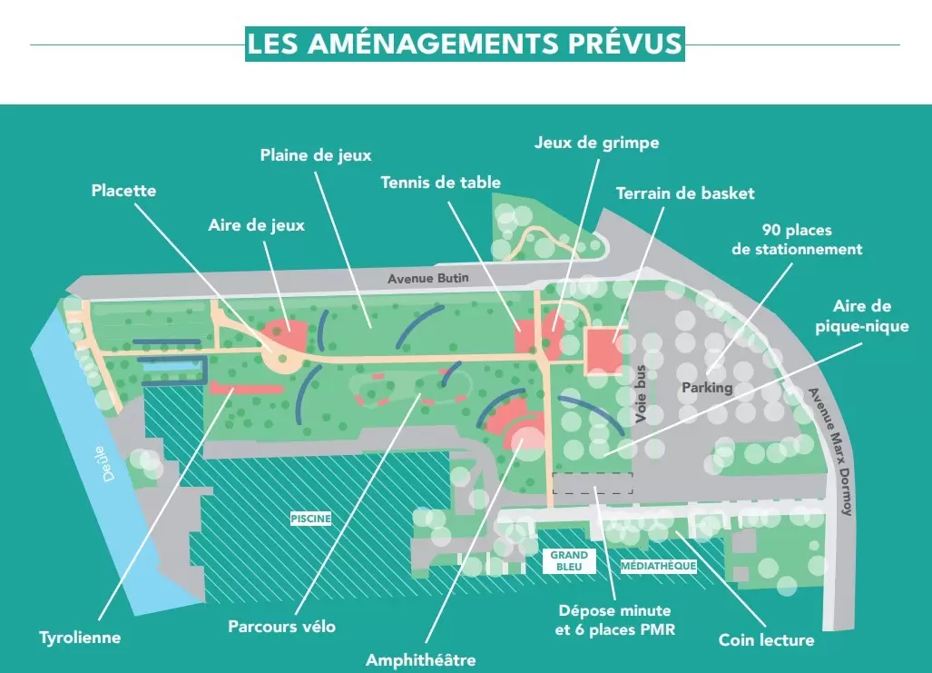 Le plan du parking et du site. @Ville de Lille