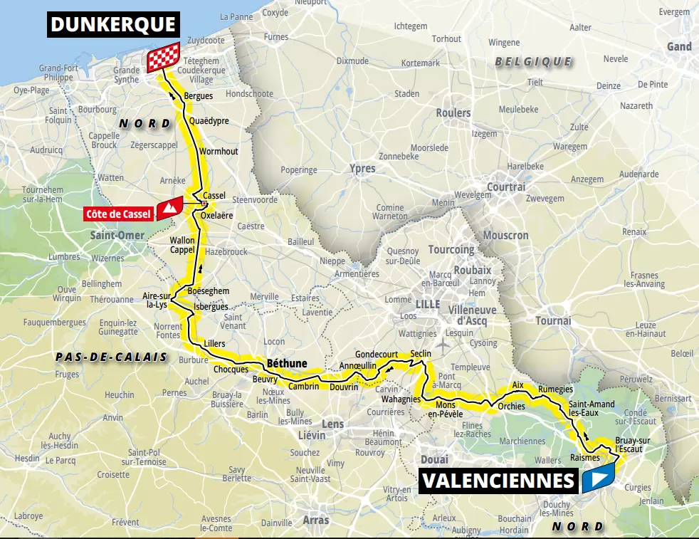 Etape 3 du Tour de France entre Valenciennes et Dunkerque @TourdeFrance