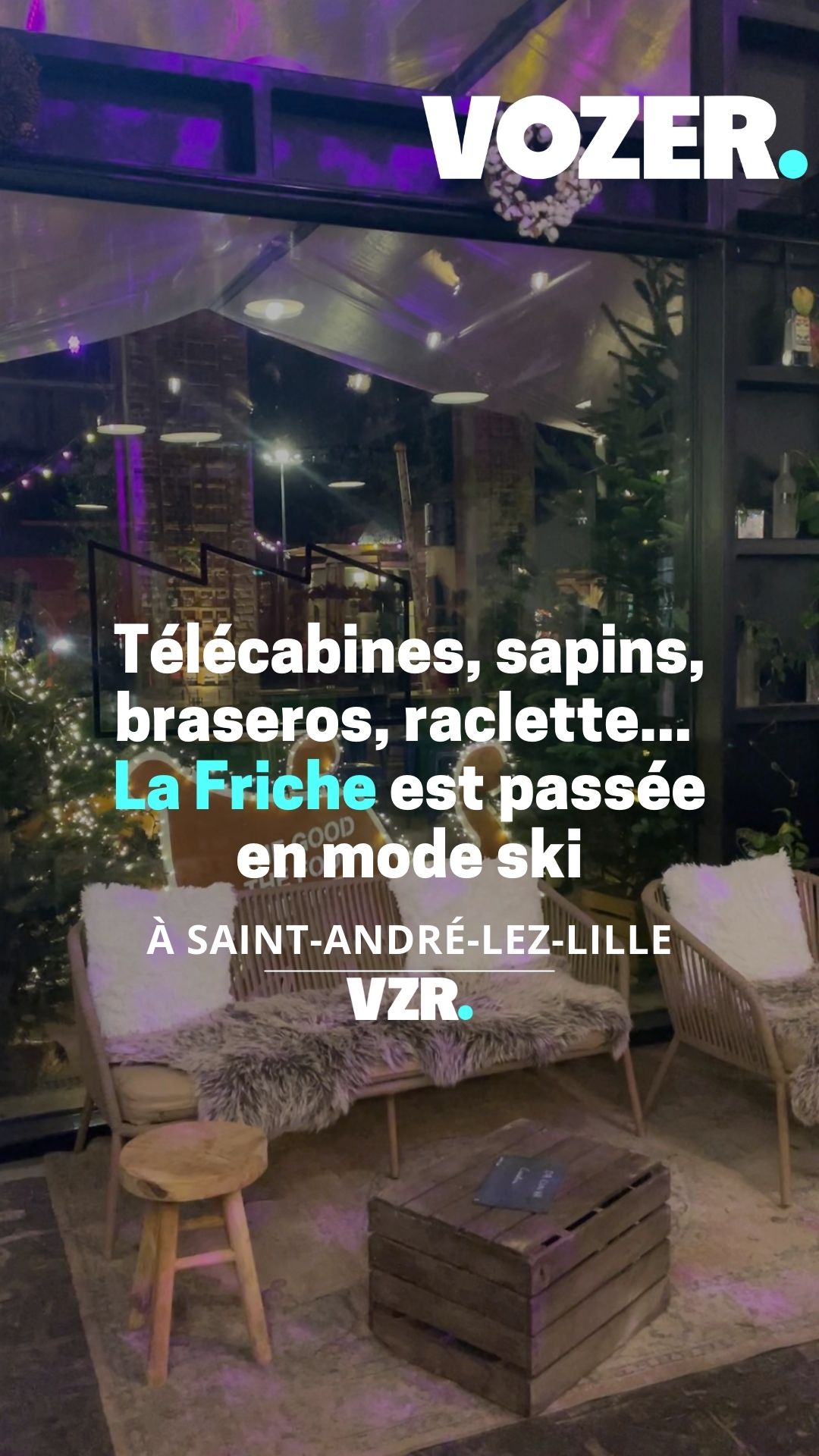 Télécabines, sapins, braseros, raclette... La Friche est passée en mode ski